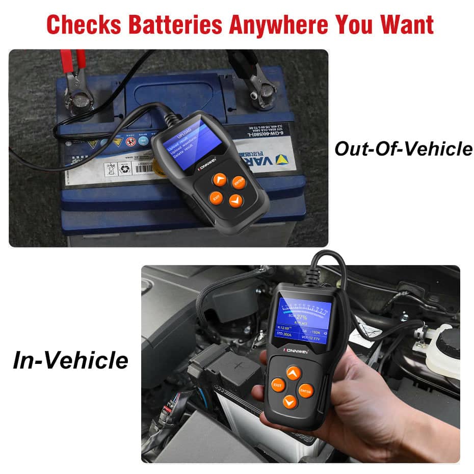 Ancel 12v Battery Tester - Cranking & Charge Diagnostic - 100-2000CCA