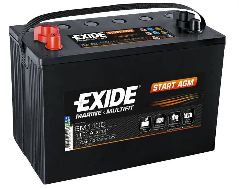 Exide EM1100 Start AGM Battery ( WG31 ) 100Ah 925cca   EM1100