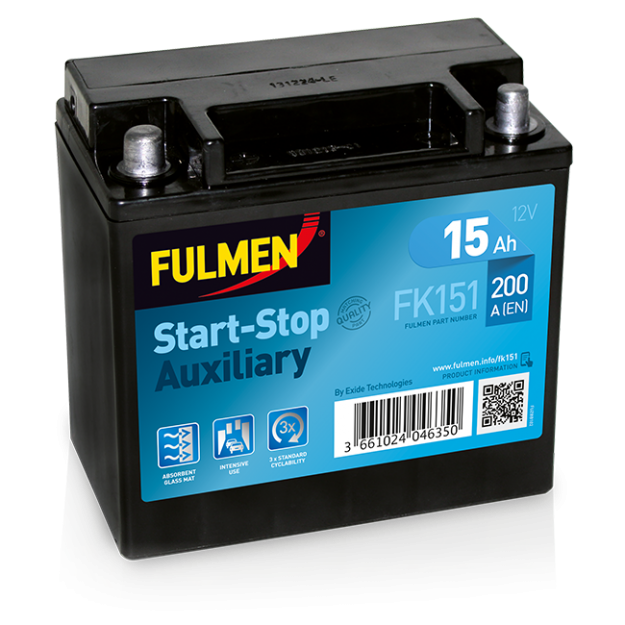 Fulmen AGM Start-Stop Auxiliary FK091 9ah 120cca   FK091