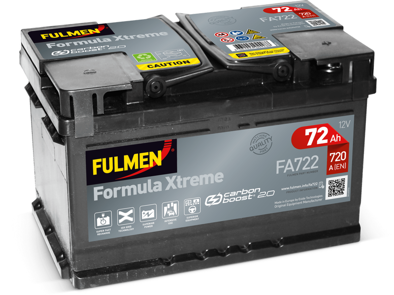 Fulmen Formula Xtreme FA722 - 096TE 100 Low Case 72ah 720cca   FA722