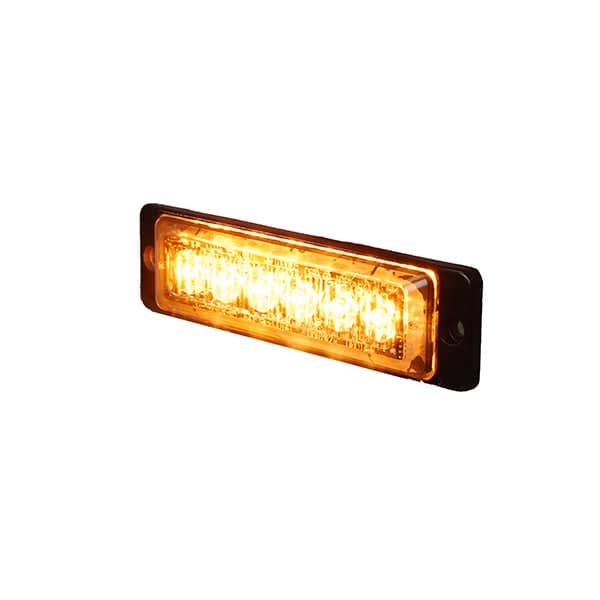 6 LED Warning Light Amber Super Slimline    LED9A