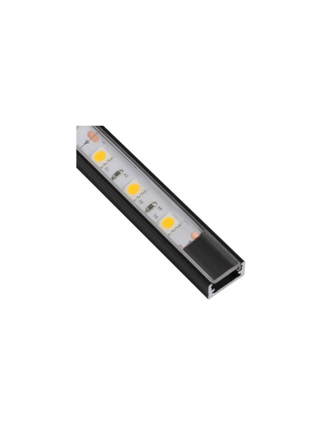 LED Profile LINE MINI 1m Black/Transparent   PROFIL-LINEM-TR-1M-C