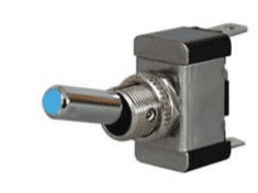 Heavy Duty Blue LED On/Off Metal Toggle Switch