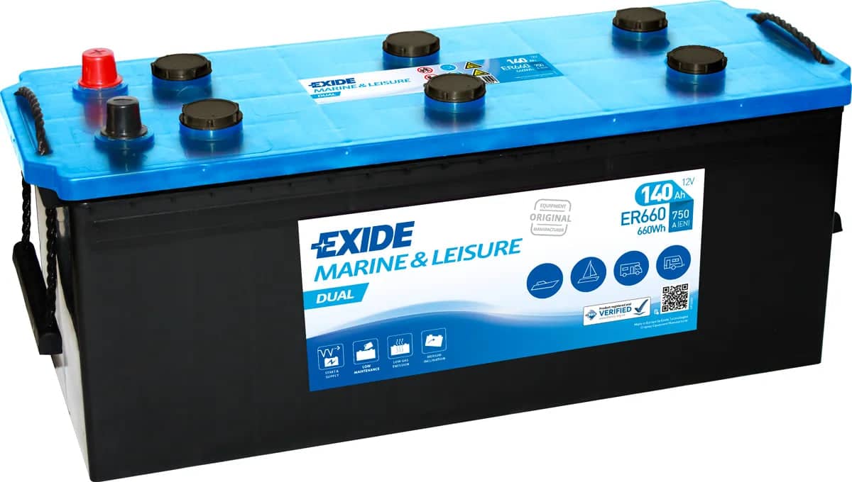Exide ER660 Dual Leisure & Marine Battery ( 627 ) 140Ah 750cca   ER660