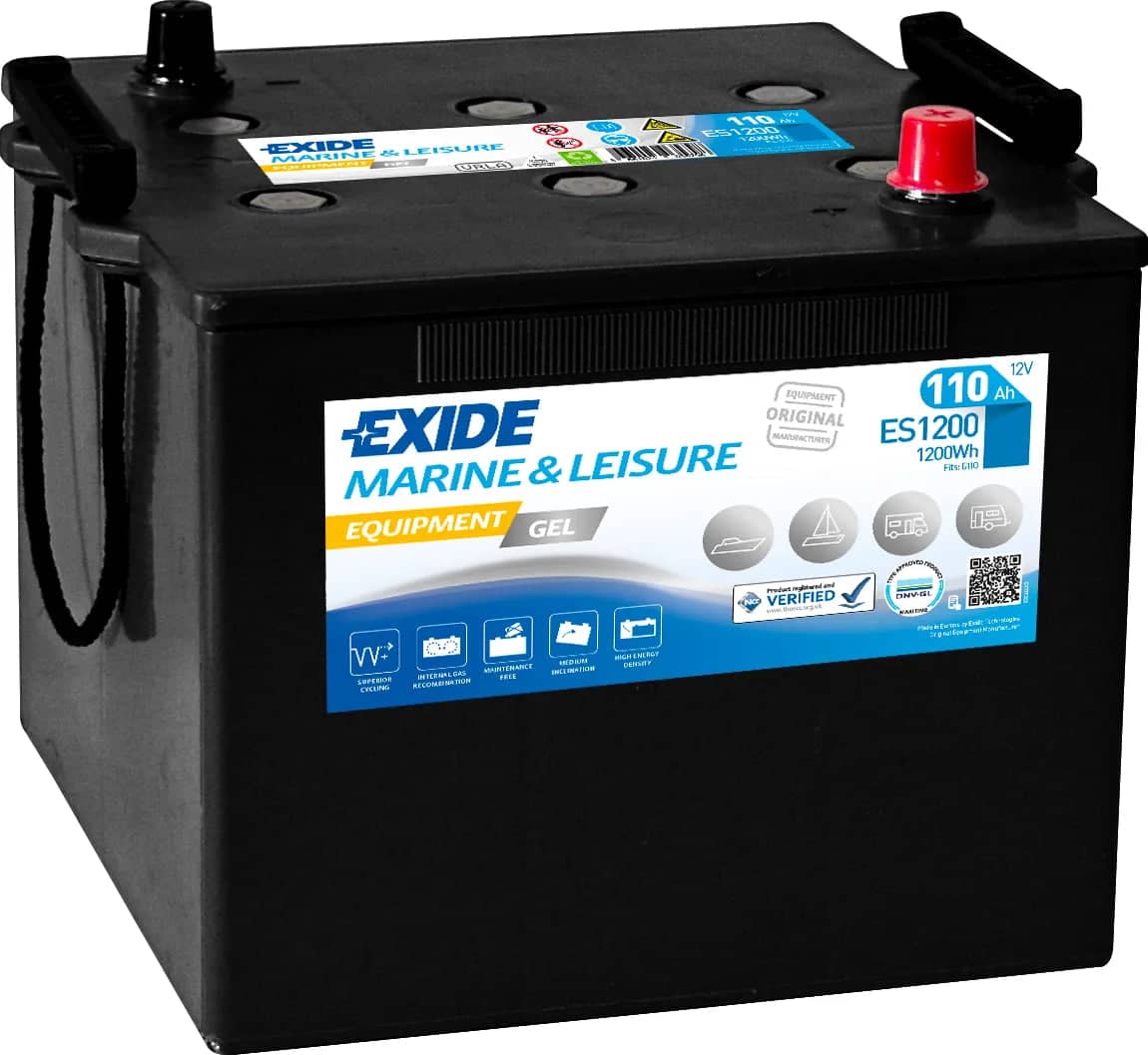Exide ES1200 ( 6TN ) Equipment GEL Marine and Leisure Battery 110Ah   ES1200