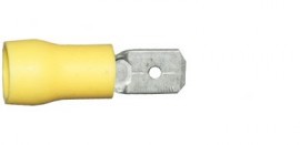 Yellow Tab Male 6.3mm Single Unit   WT60