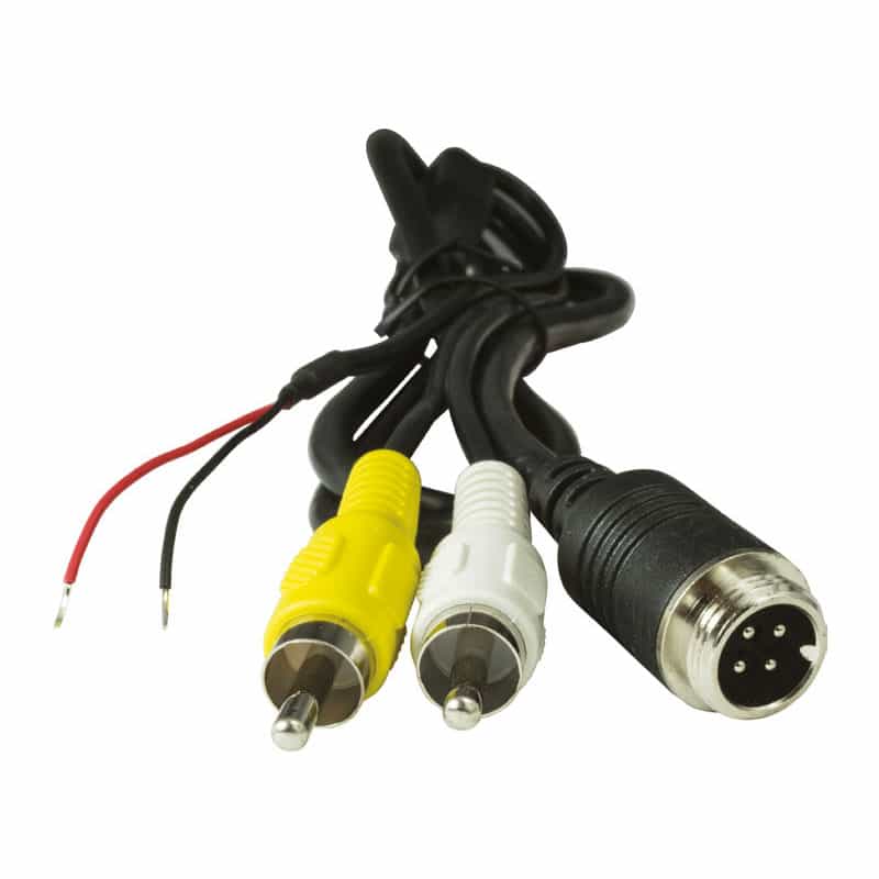 Adaptor Cable for Camera 4 Pin to 2 RCA Male + Power   TOT-CAM-1