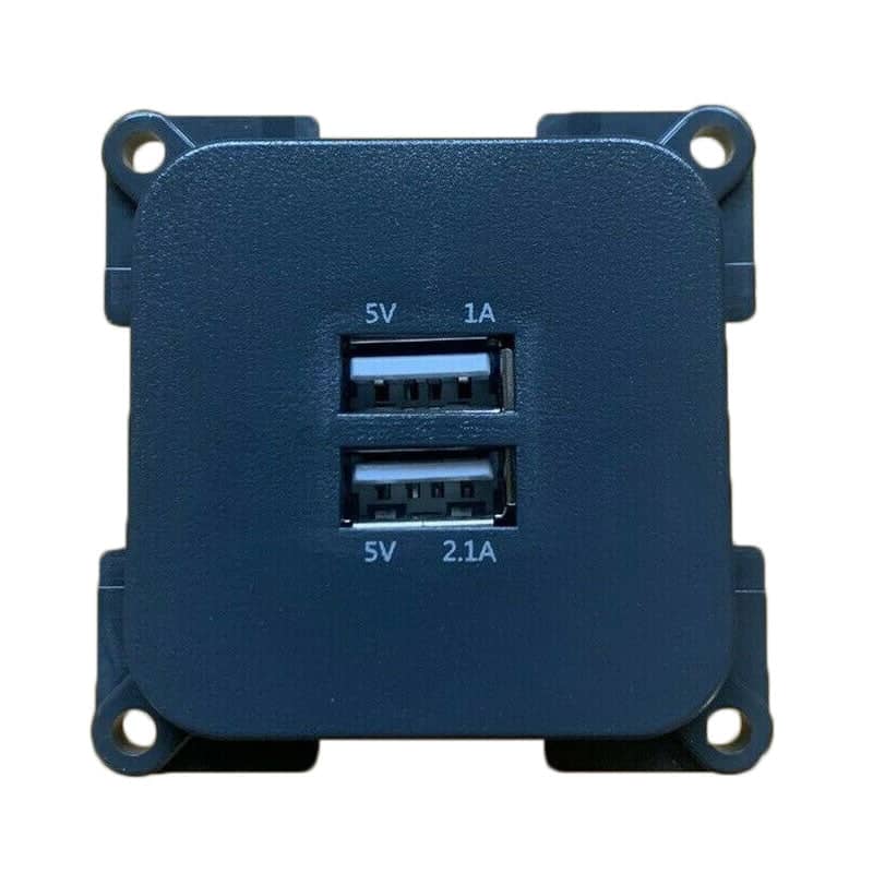 C-Line Twin USB Socket - 1 x 5V 1.0A  1 x 5V - ( 20 )   PO268