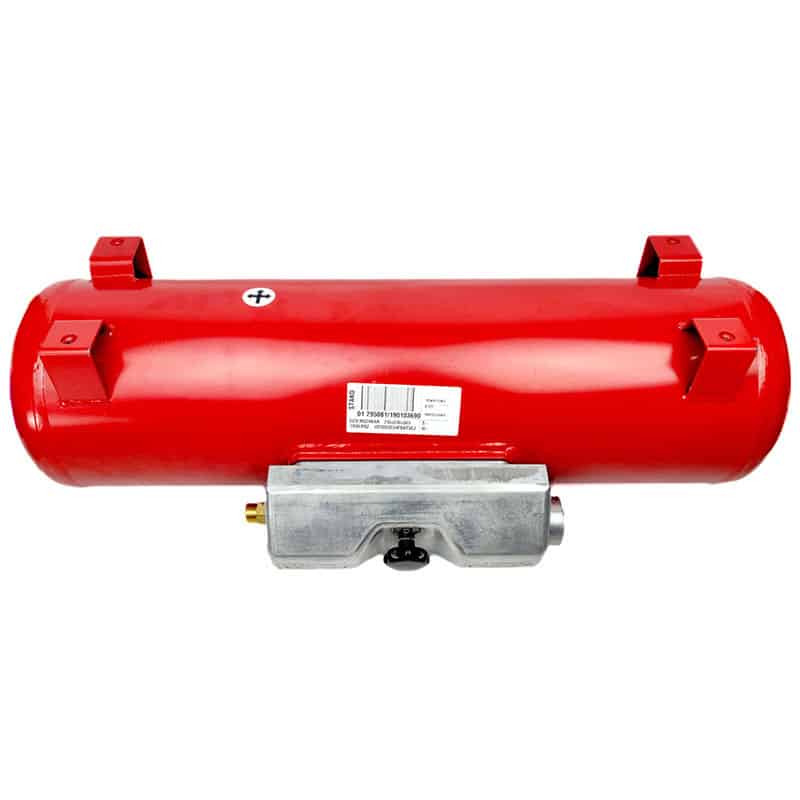 15 Litres Motorhome Gas Tank Only with Feet - 200mm by 540mm with set of valves and box - 400080
