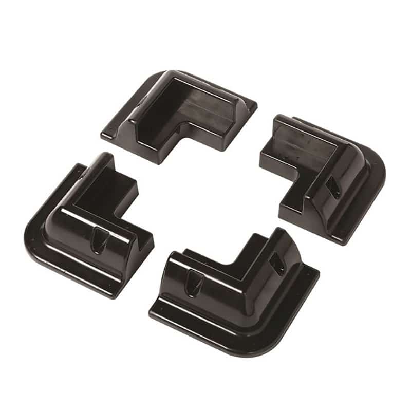 Black ABS Panel Mount Corner Moulds ( 4-pack ) STMP001