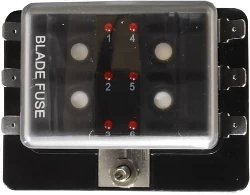6 Position LED Blade Fuse Box ( for standard blade fuses )   FU40