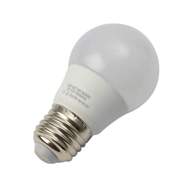 3W 12V LED Bulb Cool White E27 Fitting   LED3W5000K