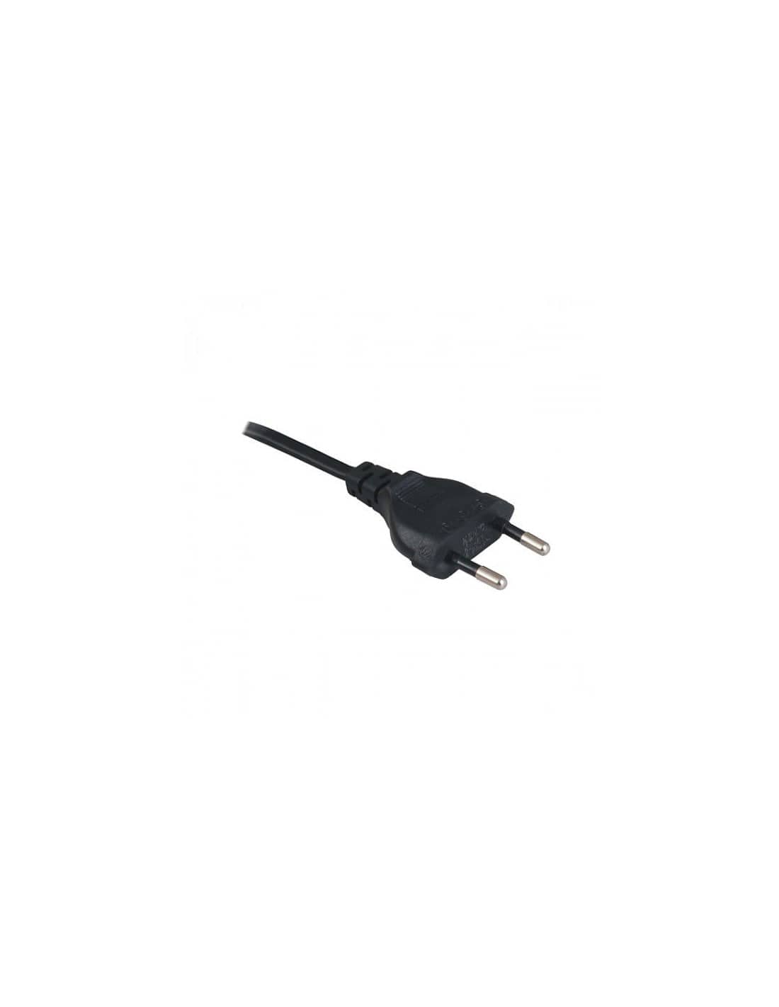 2m long cable 2x0 75mm2 black with UK plug    PRZ-2M-2X0,75-CZ-UK