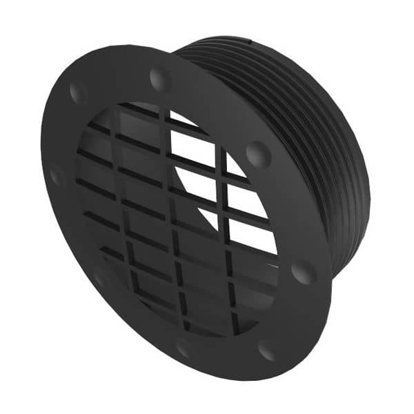 Duct Vent Fixed 65mm Black    DX6536B
