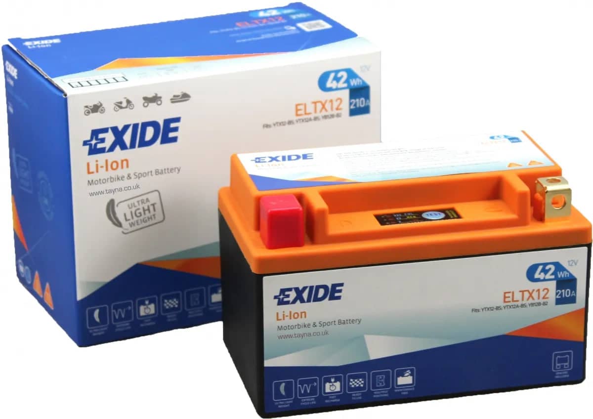 Exide ELTX12 12V Lithium Motorcycle Battery ( YTX12 )   ELTX12