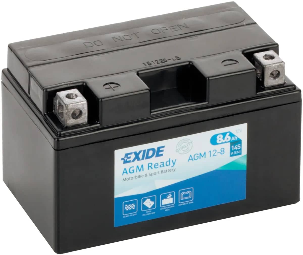 Exide AGM12-8 12V Motorcycle Battery ( YTX7A-BS )   AGM12-8