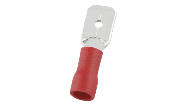 Red Heatshrink Male Spade 6.3mm  -  HWT58