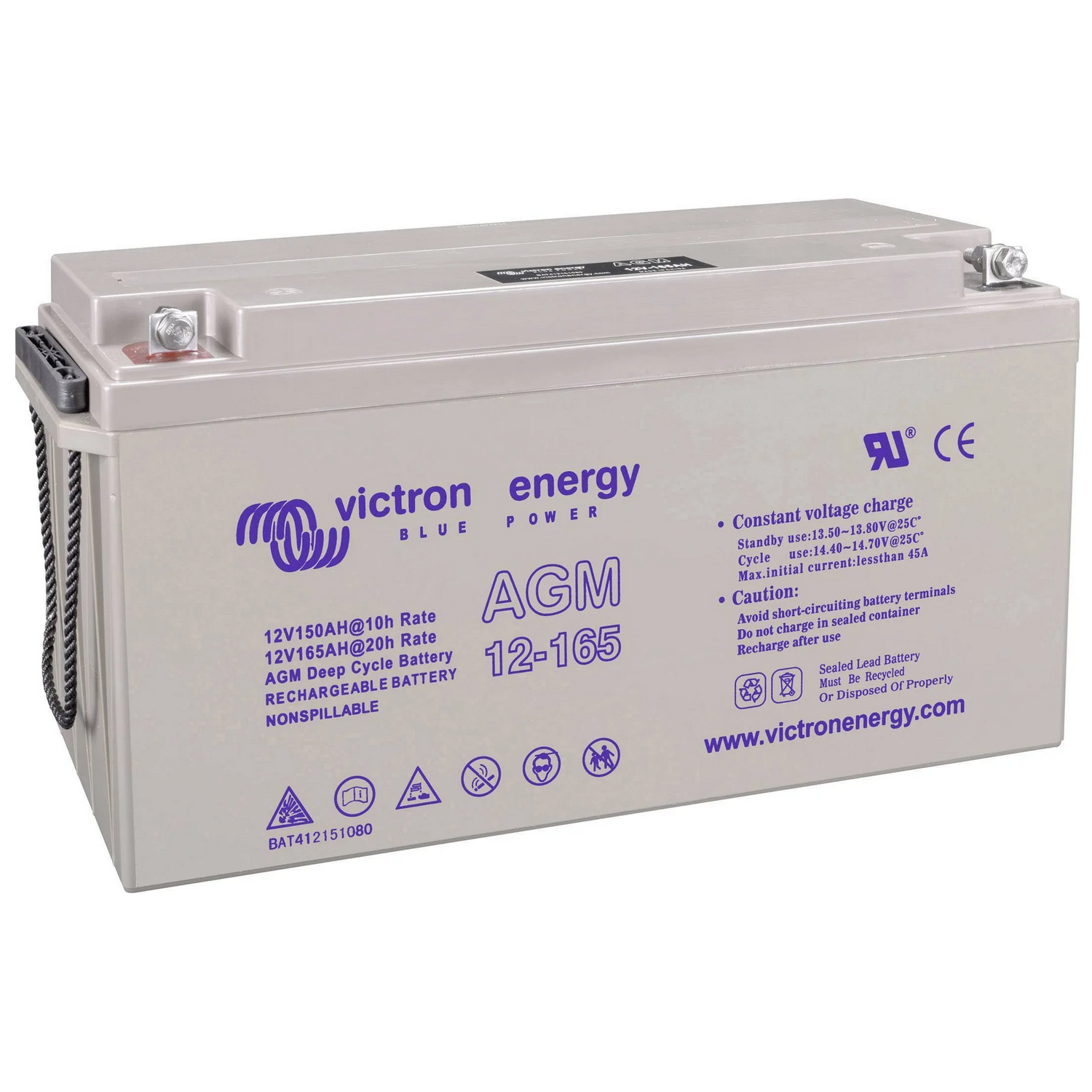Victron Gel Deep Cycle Battery 12V/165Ah   BAT412151104