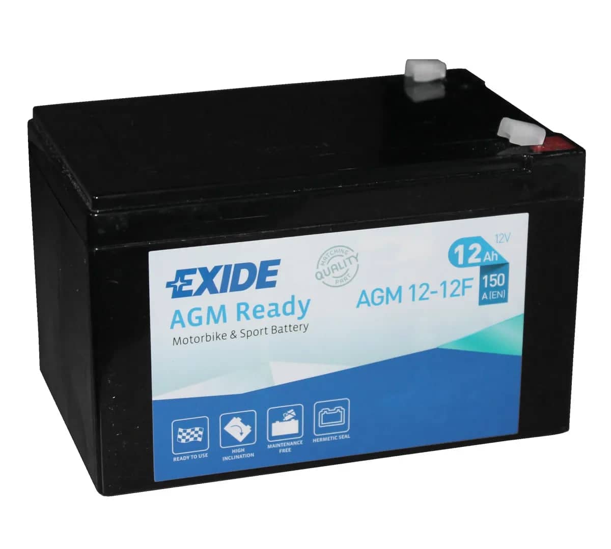 Exide AGM12-12F 12V Motorcycle Battery ( 4924 )    AGM12-12F