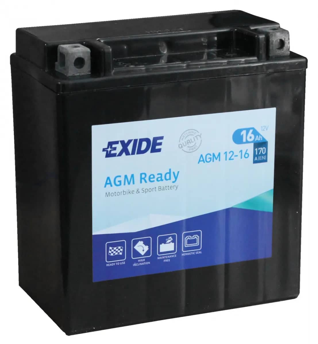 Exide AGM12-16 12V Motorcycle Battery ( 4920 )    AGM12-16