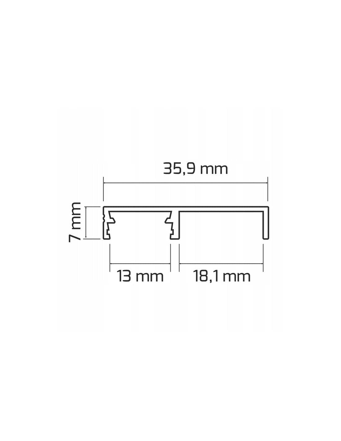 LED Profile Floor Line Transparent    PROFIL-FLOORLINE-TR-2MW