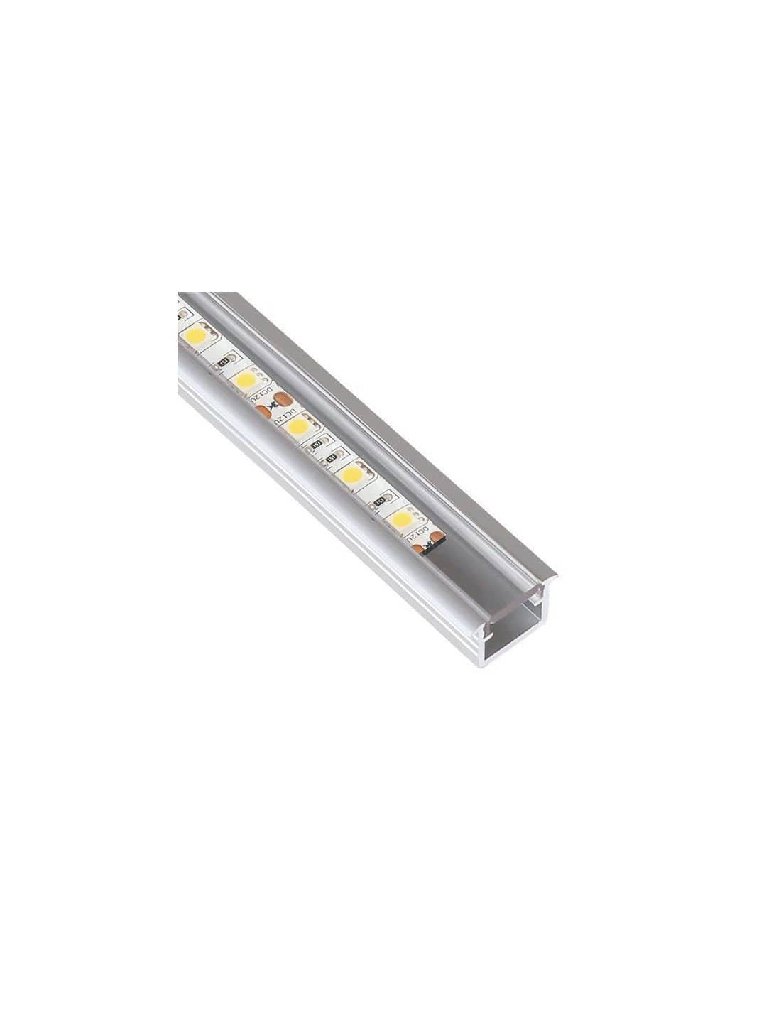 LED Profile INLINE 1m Aluminium/Transparent   PROF-INLINE-TR-1M-W