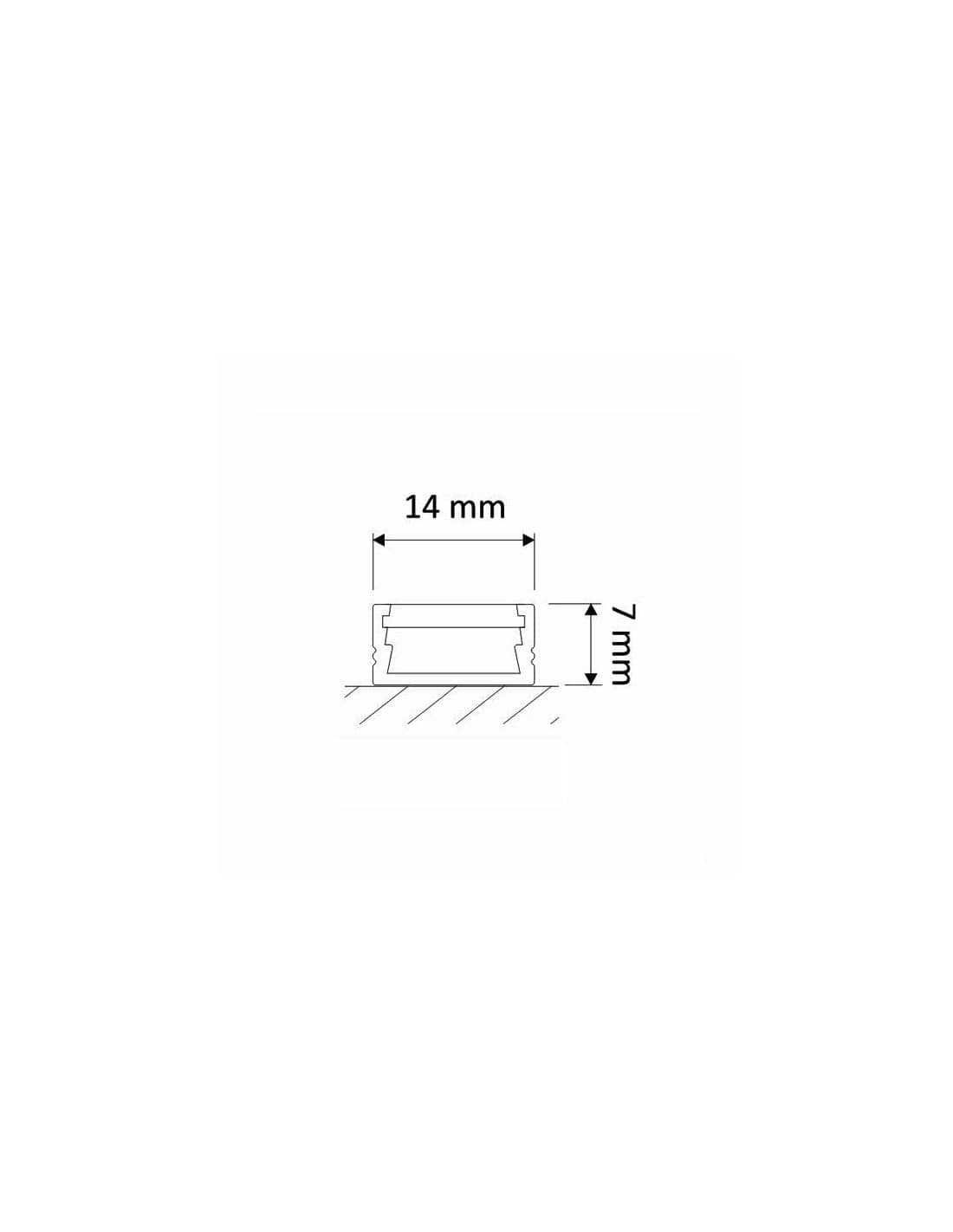 LED Profile LINE MINI 2m White/Transparent   PROFIL-LINEM-TR-2M-B