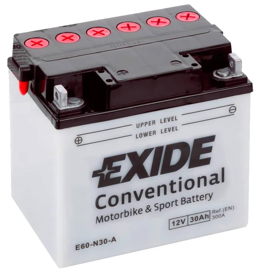 Exide E60-N30-A 12V Motorcycle Battery ( Y60-N30-A ) 30Ah 300cca   E60-N30-A