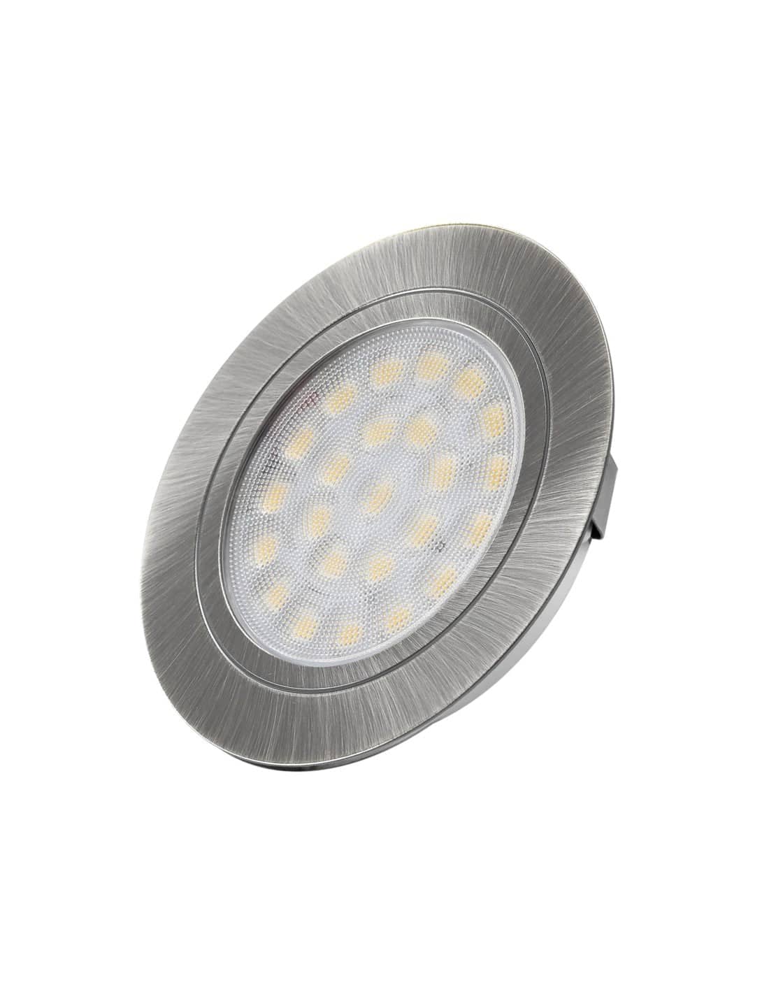 Oval Recessed Mount - Brushed Steel Warm White 30K   OVAL-2W-SD-30K-01