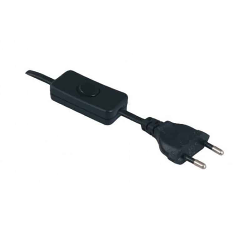 2m long cable 2x0 75mm2 black with EURO plug    PRZ-2M-PC1-CZARNY