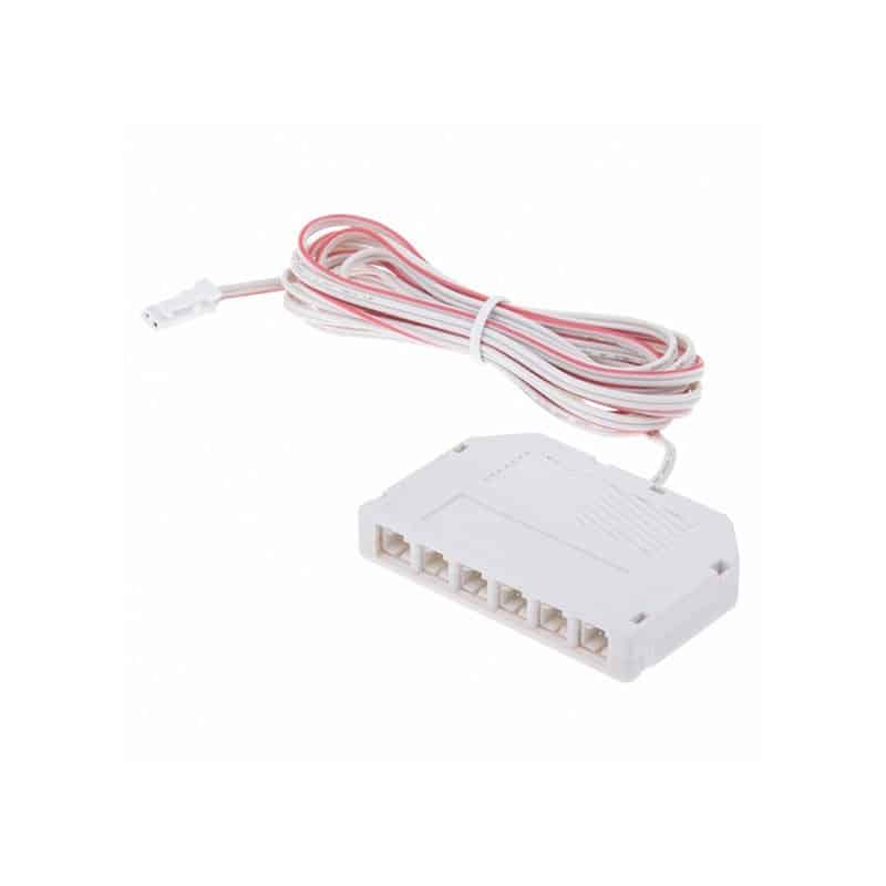 6-point distributor with MINI plug White   OKS-MIN6P-WTY-BI-01