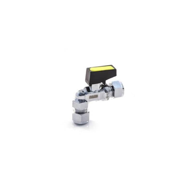 Gas Ball Valve 8mm Compression Lever Elbow Ha    9812