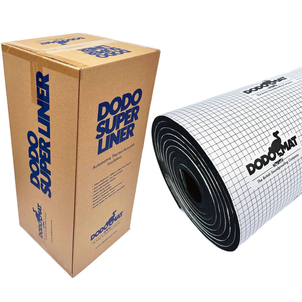 Dodomat Super Liner 10mm Roll 10mm Acoustic Liner, Self Adhesive 5m Roll (3sq.m)