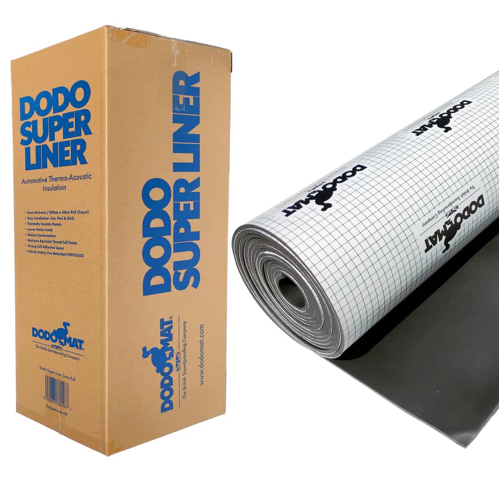 Dodomat Super Liner 5mm Roll 5mm Acoustic Liner, Self Adhesive 5m Roll (3sq.m)