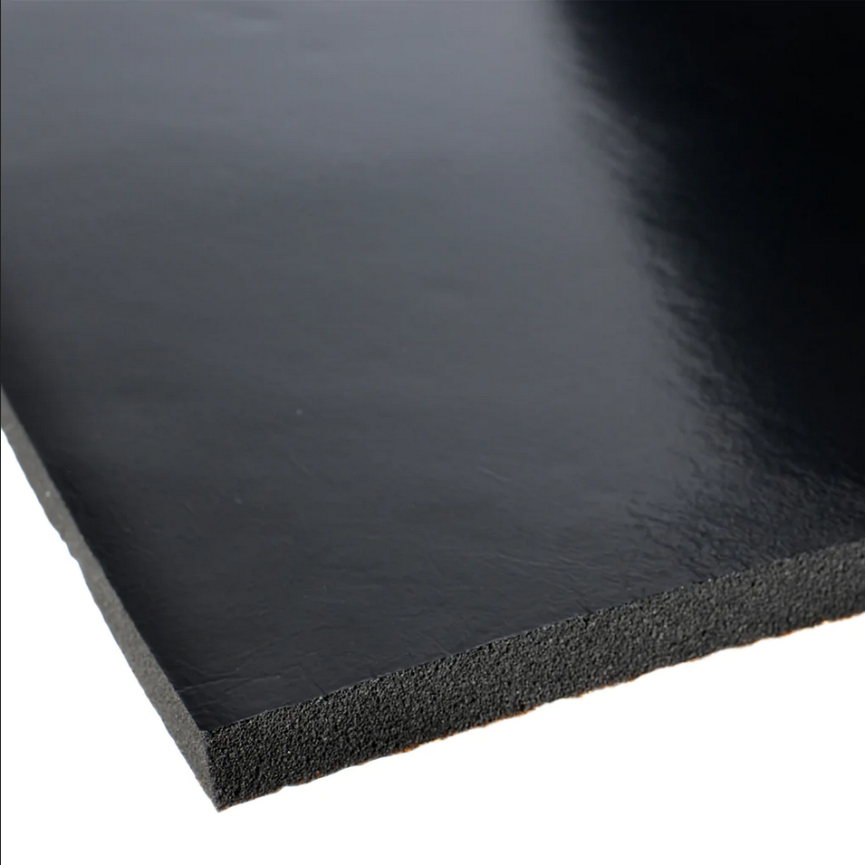 Dodomat Acoustic Liner Pro 20mm Heavy Acoustic Foam Sheet, Black PU Finish  1000 x 1200mm