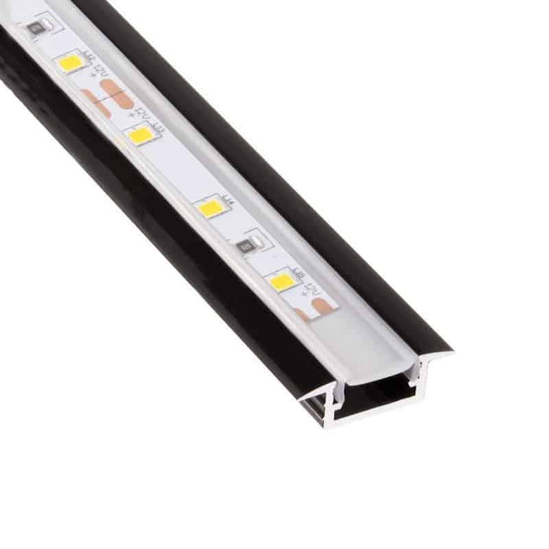 LED Profile INLINE Mini XL Black/Transparent   PROF-INLINEM-XL-TR-2M-C