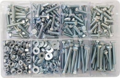 Assorted Box of M6 Setscrews, Nuts & Washers 480 Piece   AT99